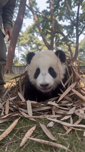 Gungun's Hiding Spot Has One Flaw #panda #desiighnerpanda #babypanda