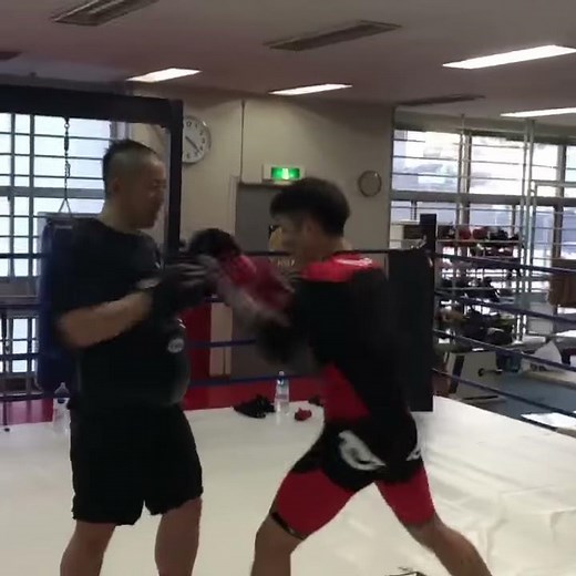 平本蓮選手、父親と練習