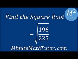 Find the Square Root: -√(196/225)
