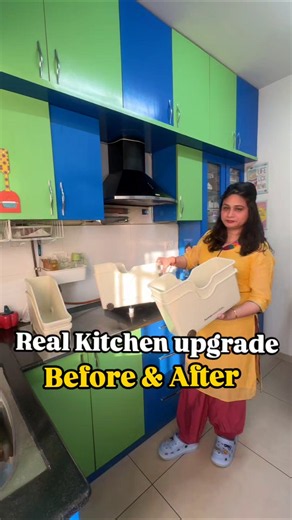 Real home kitchen upgrade: before & after #ytshorts #kitchenhacks #homeorganization #diy #home