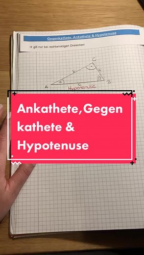 Ankathete, Gegenkathete und Hypotenuse im rechtwinkligen Dreieck bestimmen#mathematiktoks #mathe #10klasse #mathematikleichterklärt #einfach #fypage #ankathete #gegenkathete #hypotenuse #rechtwinkligesdreieck #trigonometrie #geometrie