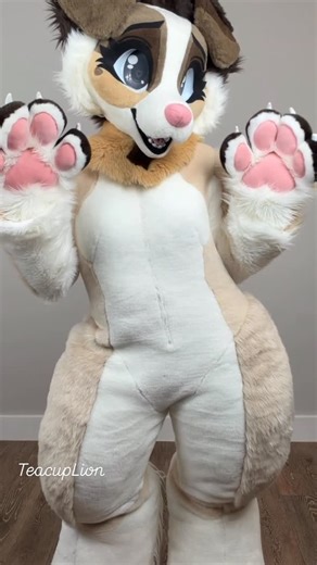 TeacupLion ~ Fursuit Patterns & Headbases on Instagram: "Showing off some cute poses in my new bodysuit pattern! Still fixing some things on it before I release the women’s medium size 🩷 thank you for your patience as I make this fit better and be a high quality pattern that you can use over and over again 🩷🙏 Yes more sizes are coming after I drop medium! #furry #fursuit #fursuitmaker"