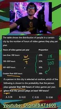 Hard Probability (given) -- Real November SAT Math