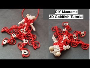 Macrame 3D Goldfish | DIY Macrame Key Chain | Handmade Gift | Home Decor Tutorial | 绳编3D金鱼钥匙扣挂件