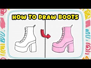 How to Draw Boots – Simple Shoe Drawing Tutorial for Beginners