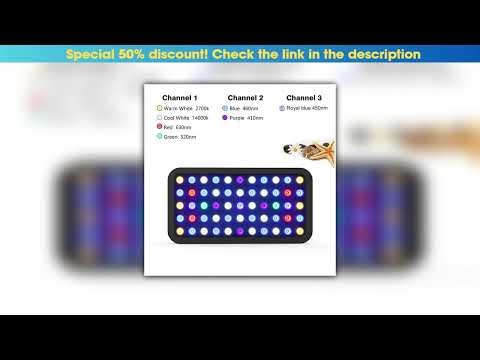 Limited Populargrow Tuya Wifi Dimmable LED Aquarium Light 165W Marine Light with Three Channels Fiv