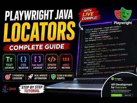 Playwright Java Locators Tutorial | Text, CSS, XPath, has-text() & nth() Explained