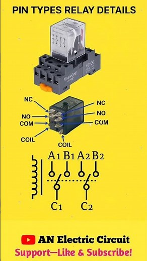 Pin Types Relay Details | #shortsfeed #electronic #electricalengineering