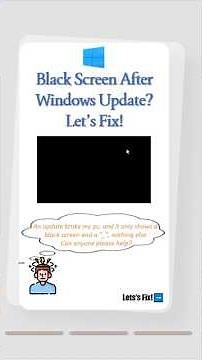 Black Screen After Windows Update? How to Fix & Recover Your Files!#windowstips
