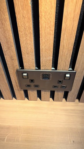 Finish Sockets on Wood Slat Walls for a Neat Look