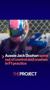 25K views · 95 reactions | Aussie Jack Doohan has had a nightmare start to this weekend's Japanese Grand Prix, crashing out in the second round of practice. Doohan walked from the car uninjured. | The Project | Facebook