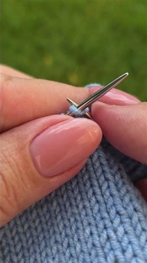 ‼️Stockinette stitch with needles #knitting #knitting