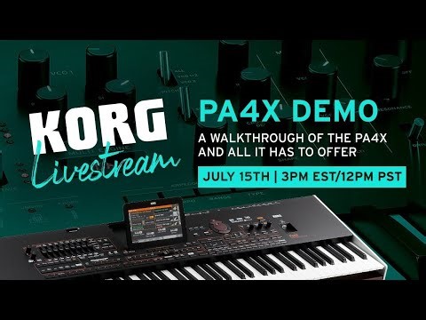 Korg Livestream — демонстрация PA4X и вопросы-ответы (архив 15.07.2020)