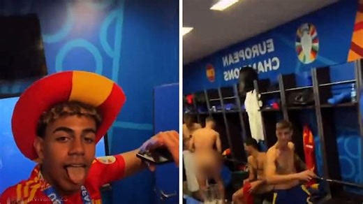 Lamine Yamal films naked team-mates to half a million fans on Instagram live