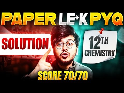 PREVIOUS YEAR QUESTIONS CLASS 12 CHEMISTRY SOLUTIONS ONE SHOT🔥|| MUNIL SIR || CHAPTER 1 CHEMISTRY 12