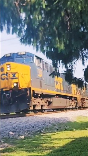 CSX 7105 leads grain train south through Bell Buckle, Tn