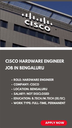 Cisco Hardware Engineer Job in Bengaluru | Link in Description #ciscojobs #bengalurujobs