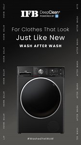AI-Powered IFB DeepClean® Washing machines range, designed to lock-in newness while retaining the texture, colour and shape of the fabric. ✔️No Cost EMI up to 12 Months ✔️Instant Discount up to 9,000 ✔️Exchange up to 20,800 | IFB Appliances