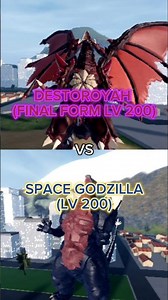 Kaiju Alpha Destoroyah vs Space Godzilla #roblox