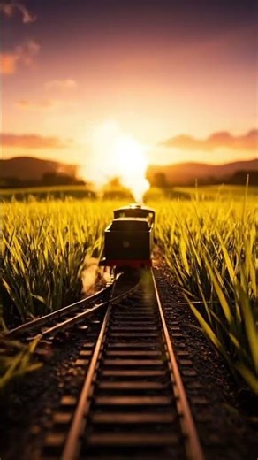 A Tiny Train in a Massive World 🚂🌍 | Cinematic Miniature Journey