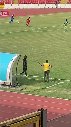 Kwame Poku scores the first goal for Kotoko against Aduana fc