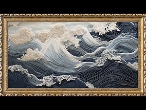 Framed Ocean Waves Screensaver for TV | 4K Relaxing Coastal Art Display