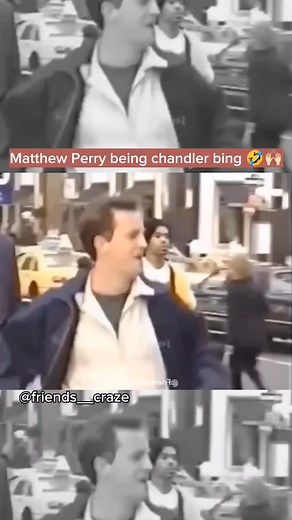 Matthew Perry being chandler bing in real life 💓 | friends__craze