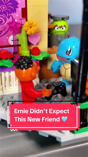 Ernie Didn’t Expect This New Friend 🩵 #lego #muppets #pokemon #sesamestreet #parody