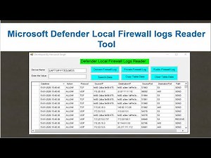 Microsoft Windows Defender Local Firewall Logs Reader Tool