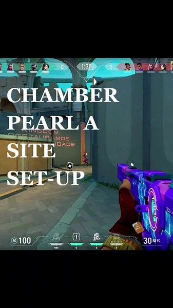 Chamber Pearl A SITE set-up #valorant #tutorial #rankup #chamber