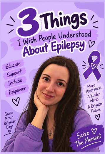 3 Things I Wish People Understood About Epilepsy 💜 Epilepsy is so much more than what people see during a seizure. 💜 There are so many things people living with epilepsy experience that others may never see or understand. If you live with epilepsy, what’s something you wish more people understood? 👇🏻💜 #teammadeline #epilepsywarrior #seizethemoment #epilepsyawareness