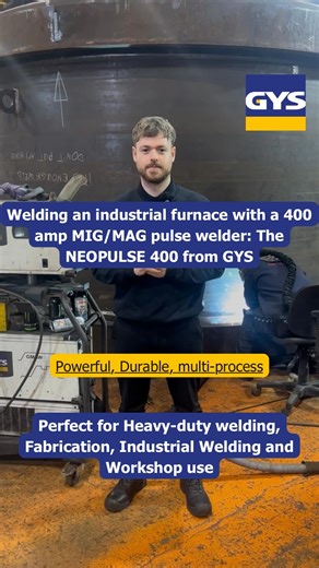 GYS UK Ltd on Instagram: "Designed for heavy-duty welding environments, the NEOPULSE 400 CW is a three-phase pulsed MIG/MAG power source capable of delivering up to 400 A with smooth, controlled arc performance. Suitable for steel, stainless steel, aluminium, CuSi, and flux-cored wires, it also supports MMA and TIG DC Lift. Advanced synergic programs automatically adjust parameters to maintain consistent weld quality, while the integrated cooling unit, 4-roller wire drive, USB program storage, a
