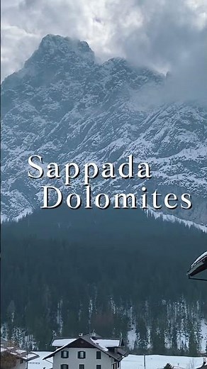 Hidden Snowy Village in the Dolomites ❄️ Sappada Italy #shorts