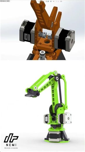 Small Robotic Arm Design and Animation | Solidworks | Keyshot | Industrial Design | CAD