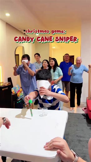CANDY CANE SNIPER GAME ✨🎄#christmasparty #gameidea #game #games #funny