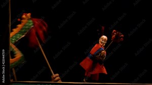 Traditional hand puppet, Chinese culture.