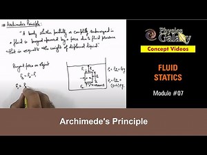 Class 11 Physics | Fluid Statics | #7 Archimede's Principle | For JEE & NEET