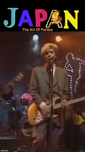 Japan perform "The Art Of Parties" at The Old Grey Whistle Test on: October 22nd, 1982 ('Tin Drum' album 1981) #japanband #theartofparties #davidsylvian #mickkarn #stevejansen #richardbarbieri #tindrum #postpunk #artrock #alternativerock #80smusic #crush | Efrat Ben-Yoseph