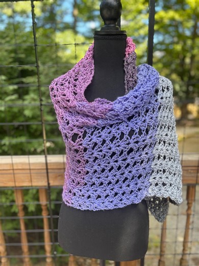Crochet Rectangular Shawl Wrap / Handmade - Etsy
