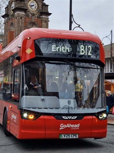 Here is SEL2 / LV25CPE working a B12 to Erith departing Bexleyheath Clock Tower #buses #bus #bus #foryou #viral