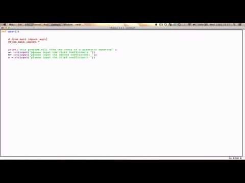 basics of python - how to solve quadratic equations and find their roots