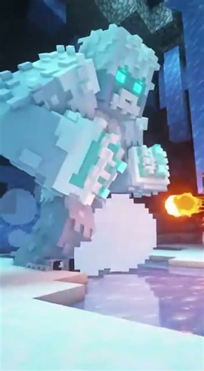 Minecraft Ice Yeti vs Fire Imp: Snow Flame Melt Battle! ❄️🔥 #Minecraft #Yeti