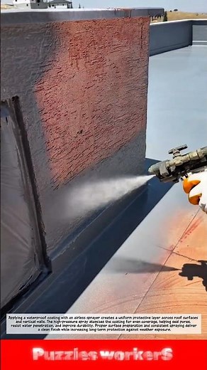 Roof Waterproof Coating Process That Looks Incredibly Satisfying!