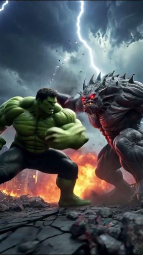 HULK vs MONSTER Fight 😱 #shorts #youtubeshorts #shortsfeed #hulk #fighting