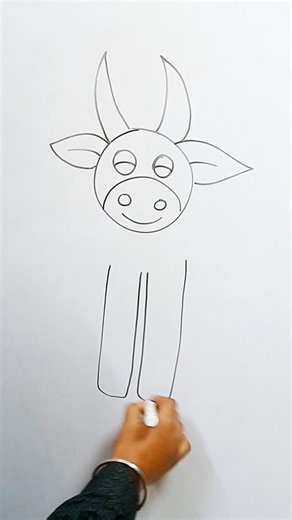 cow drawing #art #drawing #shortsfeed #youtubeshorts #diy #easy #shorts