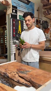 Making progress on this wine table using a bottle of @silveroakcellars 🤘🏼 . . . . #wood #wooddesign #design #handcrafted #epoxy #wine | BuiltbyBen Wood Co