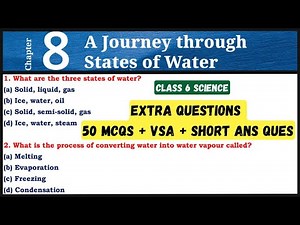 A Journey Through States of Water | MCQs | class 6 Science | Chapter 8 | #mcq #class6science