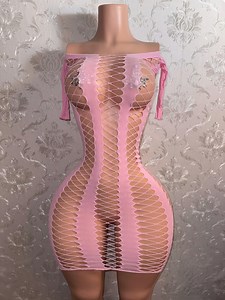 Exotic Dancewear Fishnet Dress “giana” 3 Quarter Sleeve Dress Fits XS-L - Etsy