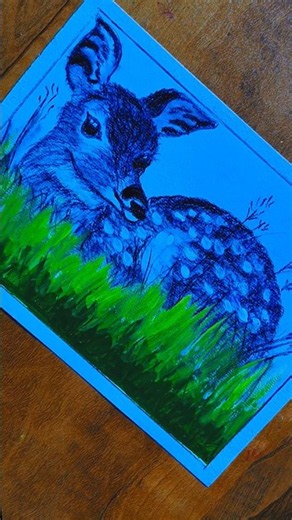 🦌✨ Deer sketch #DeerDrawing #DeerPainting #DrawingShorts #ArtShorts