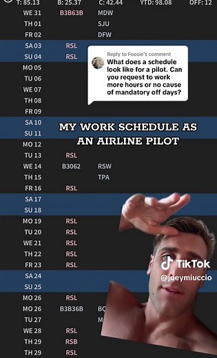 My Work Schedule as an Airline Pilot